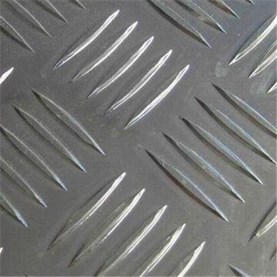 Anti Rust Aluminium Checker Plate Five Bar Natural Color For Ships / Cars Lights