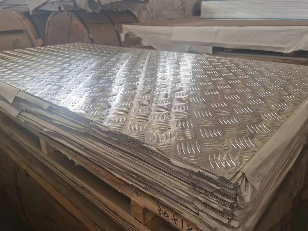 1060 H14 Checkered Aluminum Diamond Plate Ribbed Sheet For Boat