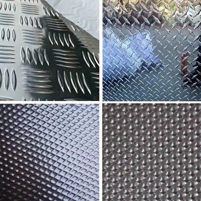 1050 1060 5 Bar Aluminum Diamond Plate For Bus Subway Floor Anodized