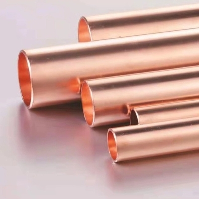 6 - 10mm Copper Metal Pipe 1/2 Straight Tube Hairline For Construction
